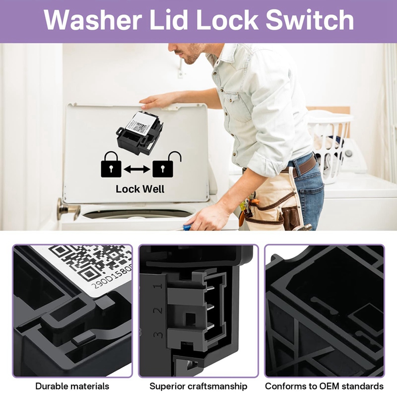 مفتاح قفل غطاء الغسالة WH01X27 - مراجعة Door Lock وسعره