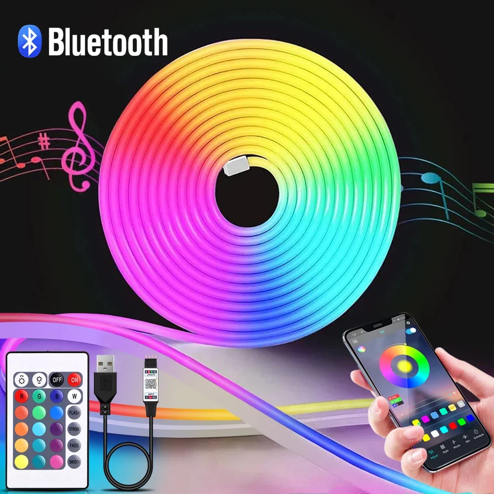 1-5 متر RGB LED شريط ضوء النيو - مراجعة Led Strip Lights وسعره